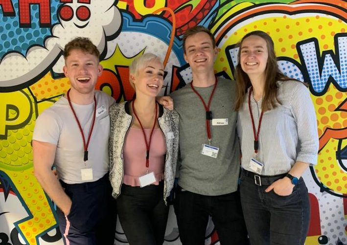 v.l.n.r.: Roman Röhl, Lina Stens, Niklas H., Emily Ewers